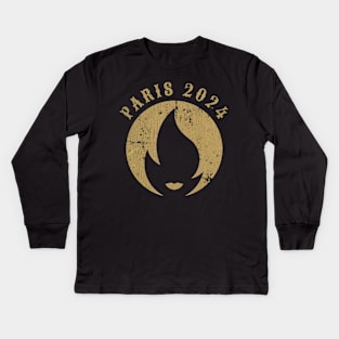 Olympics 2024 Paris - vintage Kids Long Sleeve T-Shirt